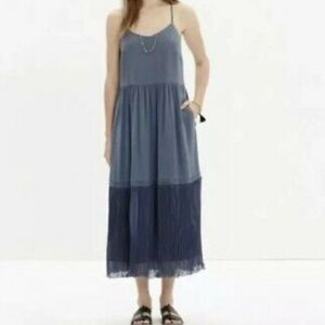 Madewell silk crinkle hem midi dress 🌊